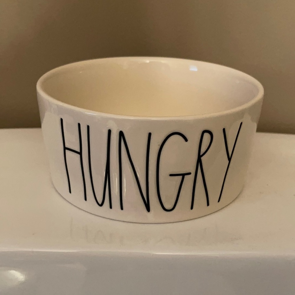 Rae Dunn - HUNGRY - pet food dish